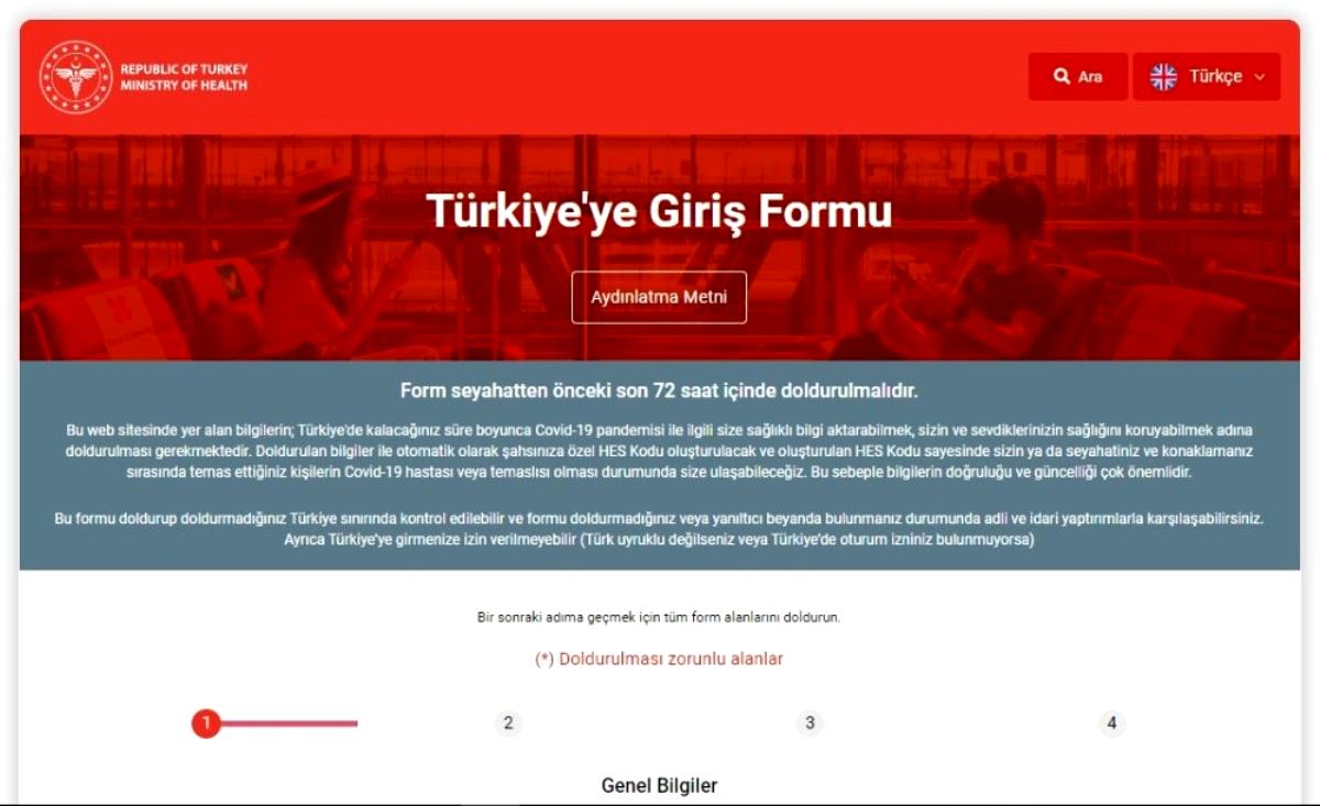 Türkiye varışlı uçuşlar ‘Türkiye Giriş Formu’ kararı!